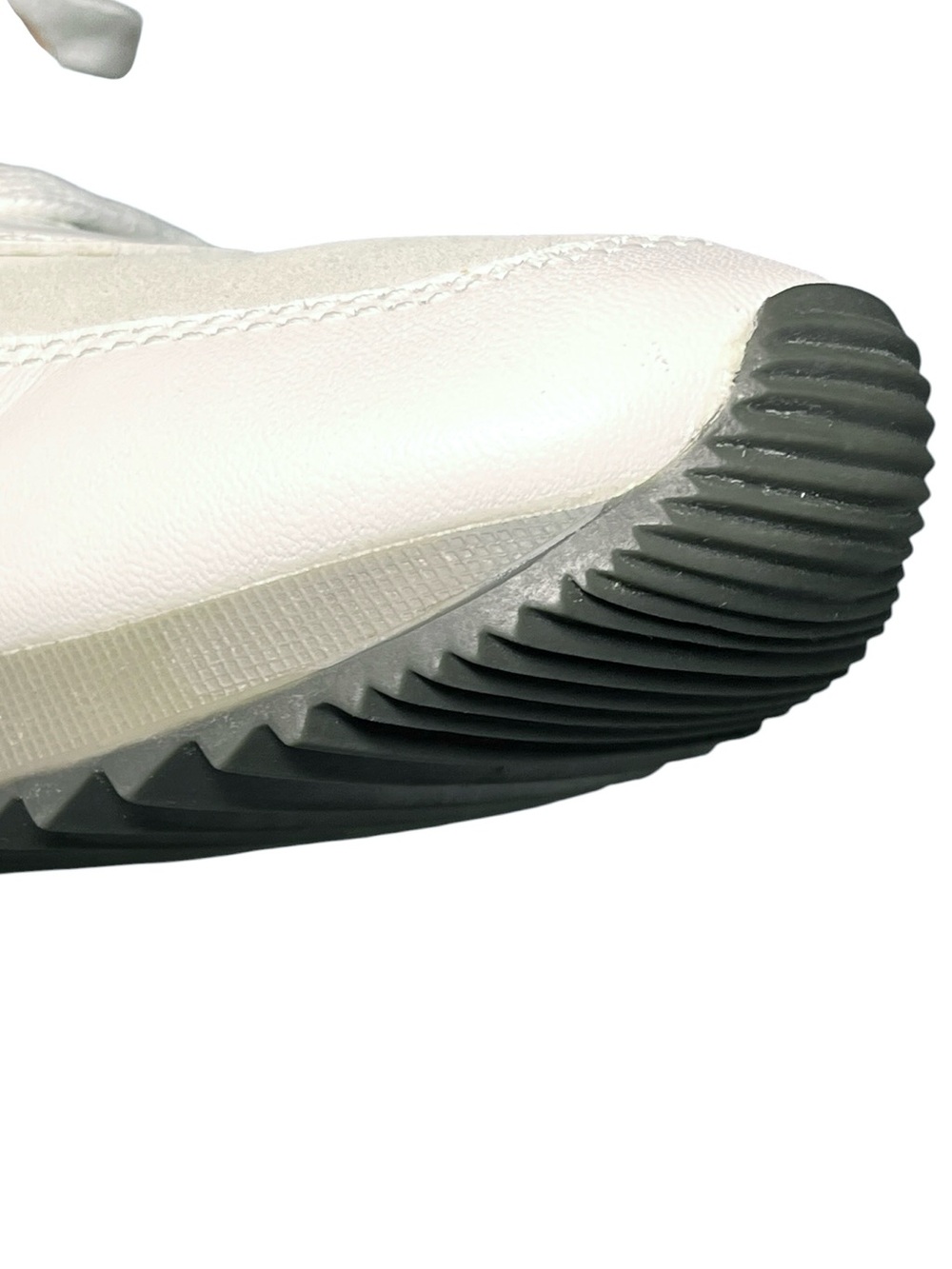NWOT MICHAEL KORS Allie Trainer Sneakers White Silver Suede Leather Upper 6.5 - Picture 8 of 14